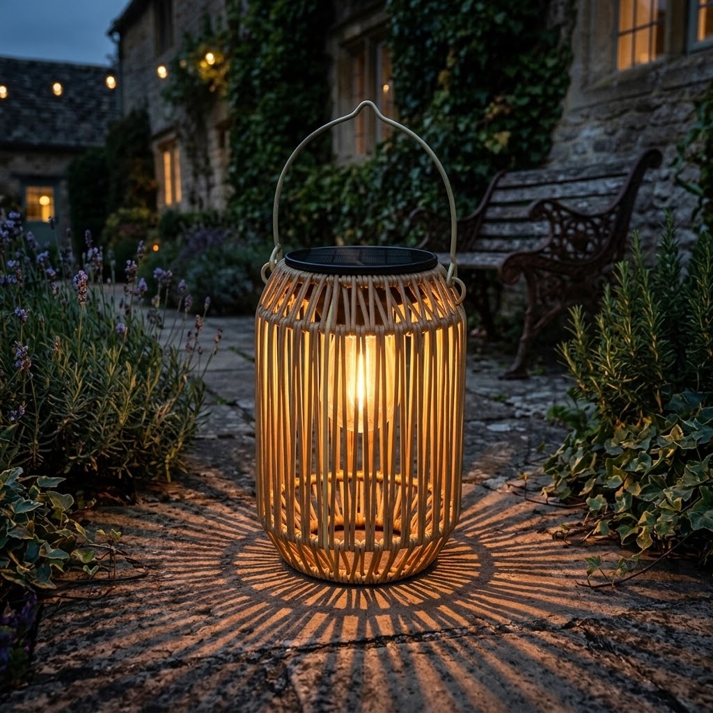 Solar Rattan Lantern