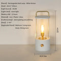 Portable Rechargeable Table Lamp with Carry Handle Stepless Dimming Reading Desk Light Bedroom Living Dining Hotel Patio Camping