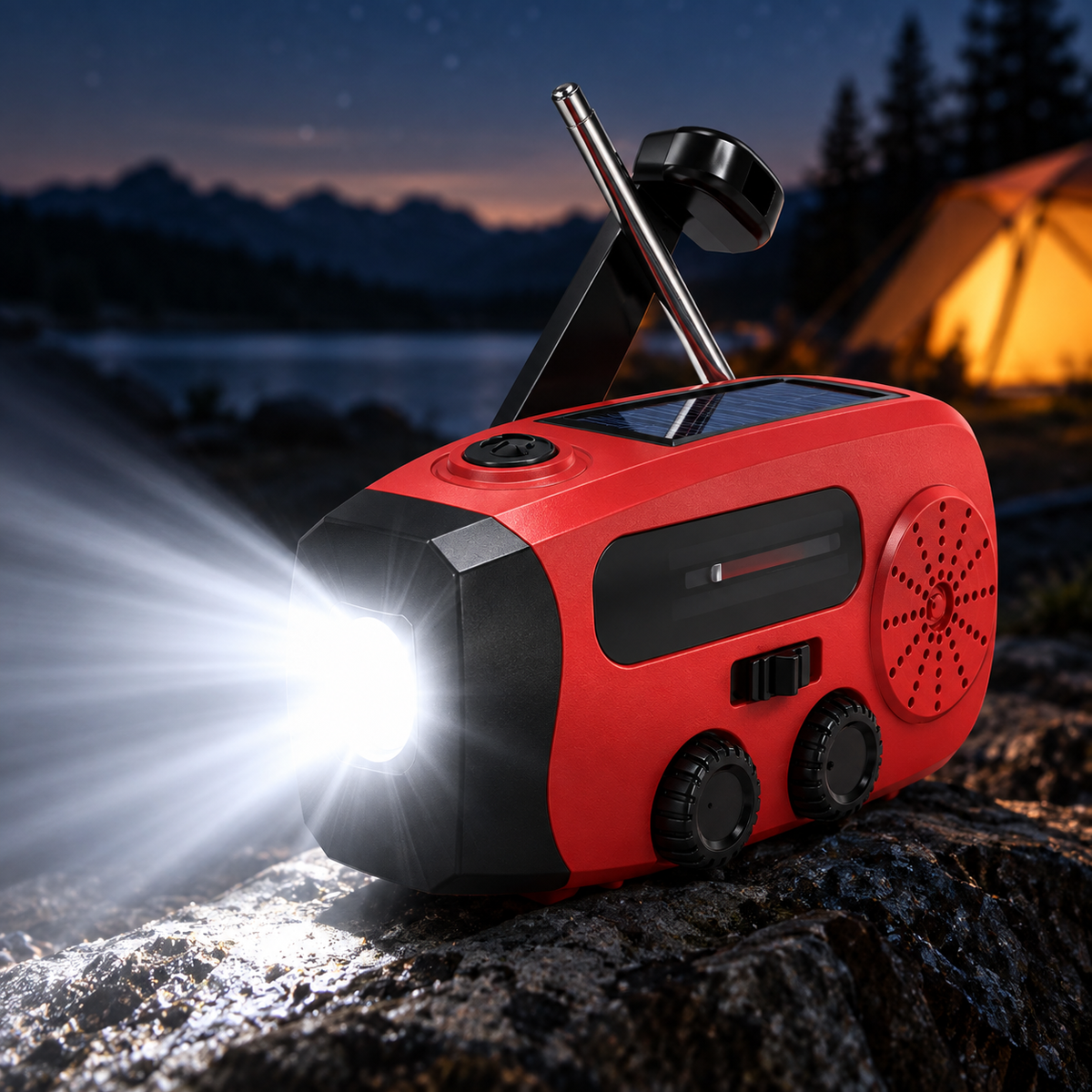 Emergency Solar Crank Radio