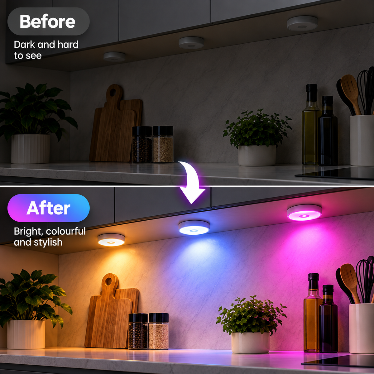 RGB Under Cabinet Lights