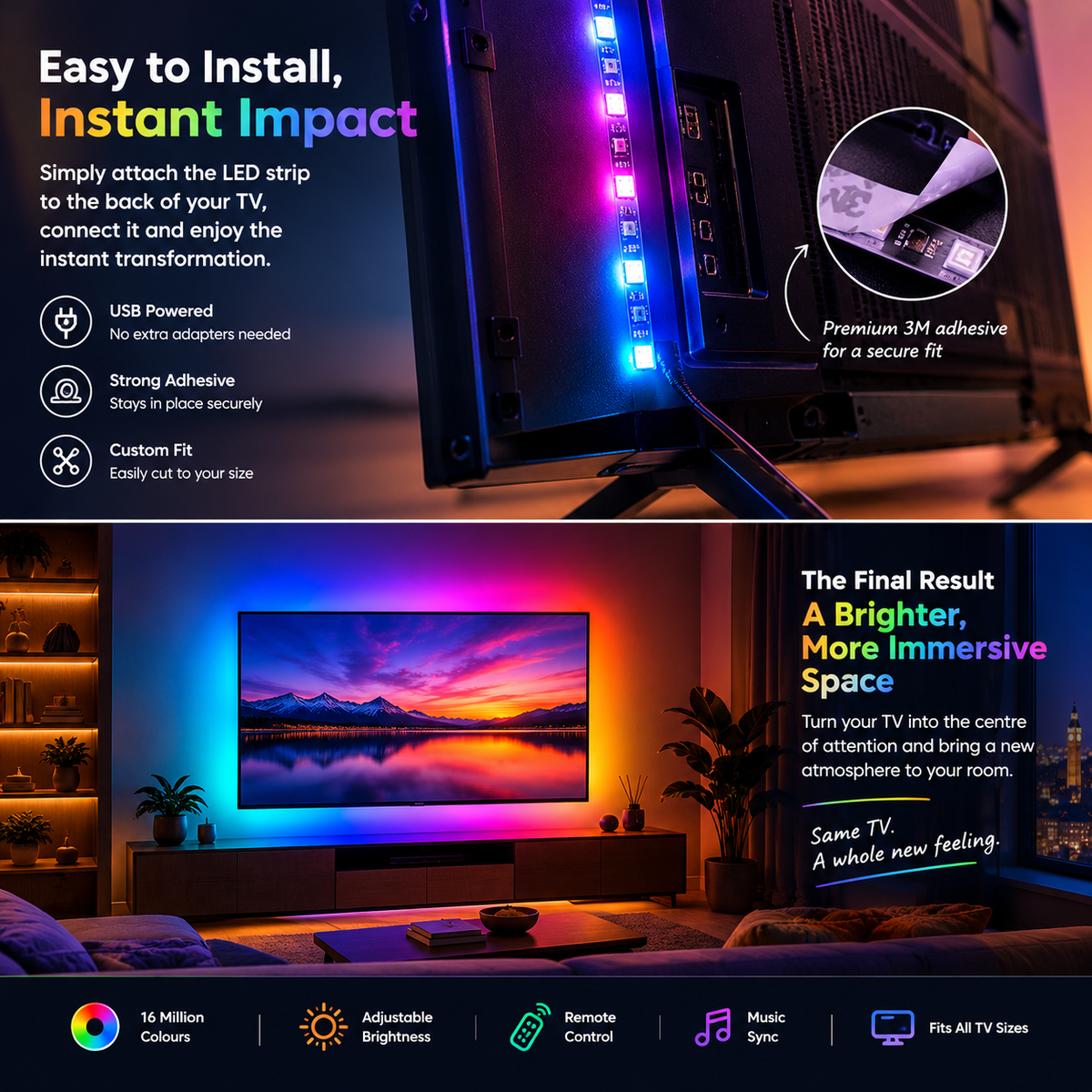 RGB TV Backlight LED Strip