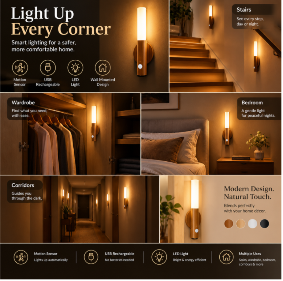 Motion Sensor Wall Light