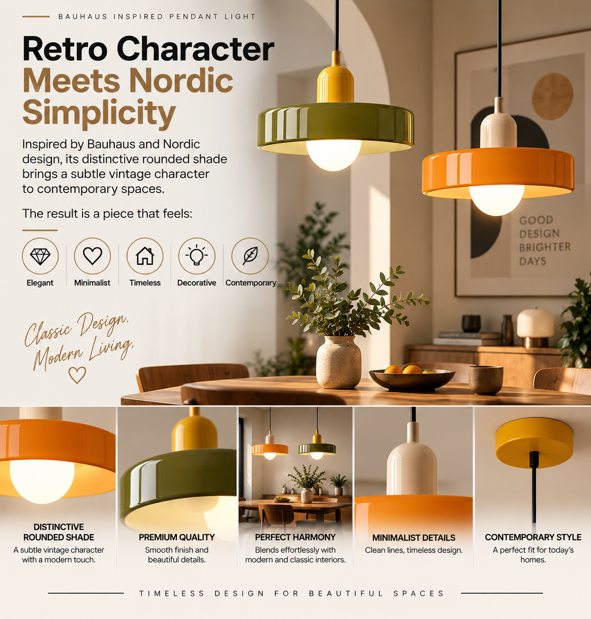 Nordic Glass Pendant Light