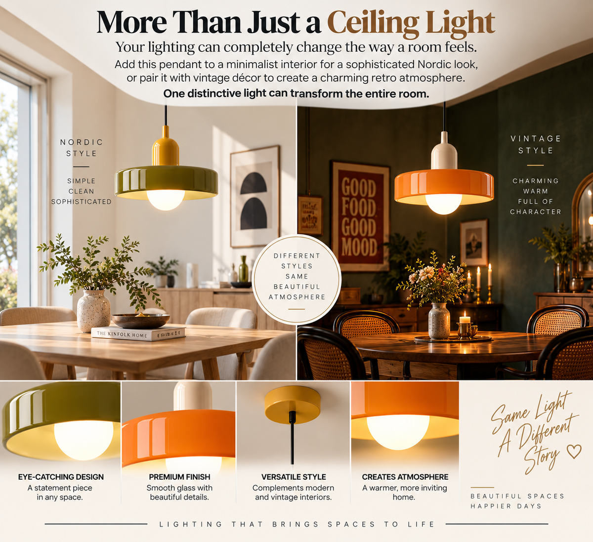 Nordic Glass Pendant Light
