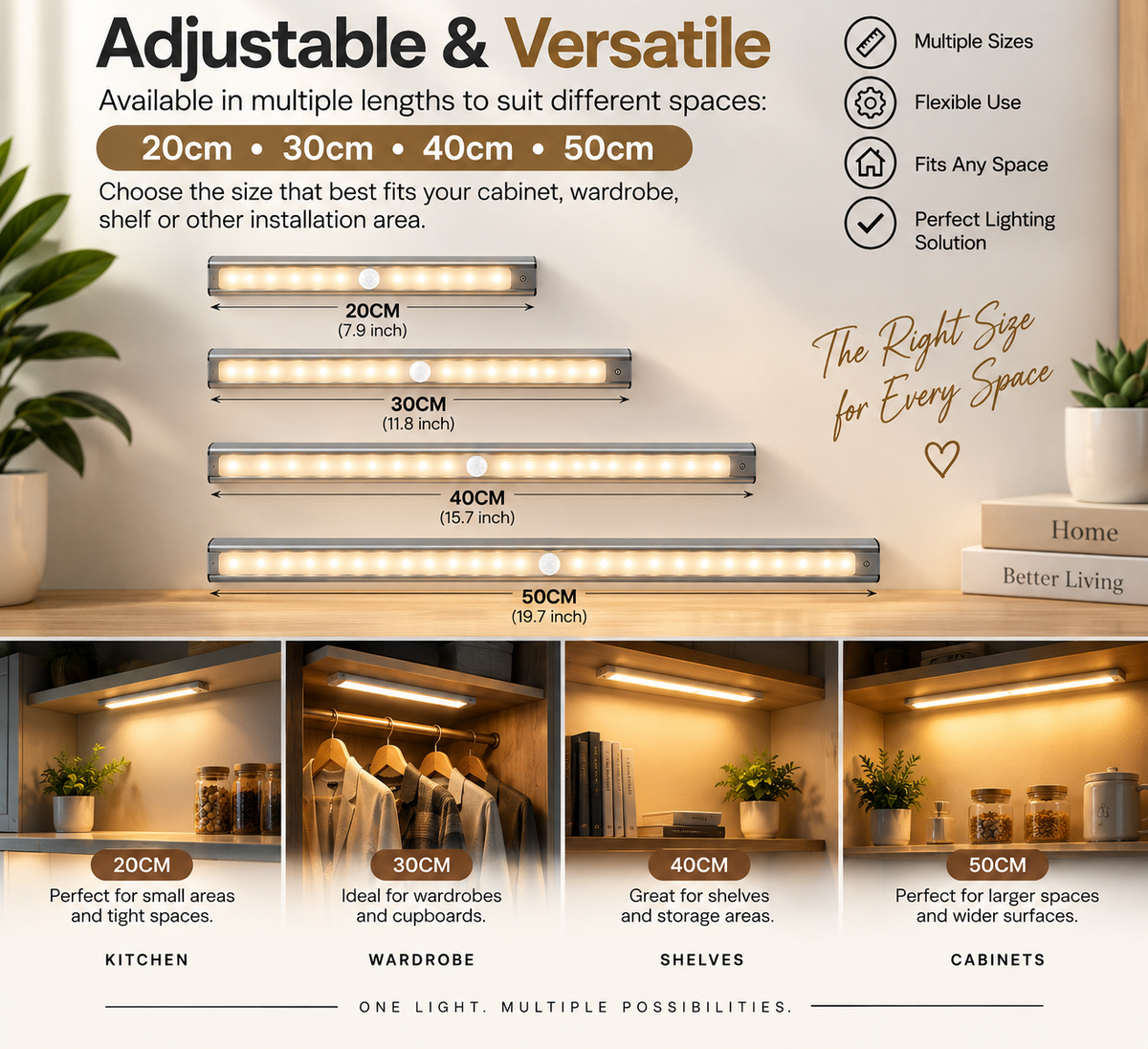 Ultra-Thin Motion Sensor Cabinet Light