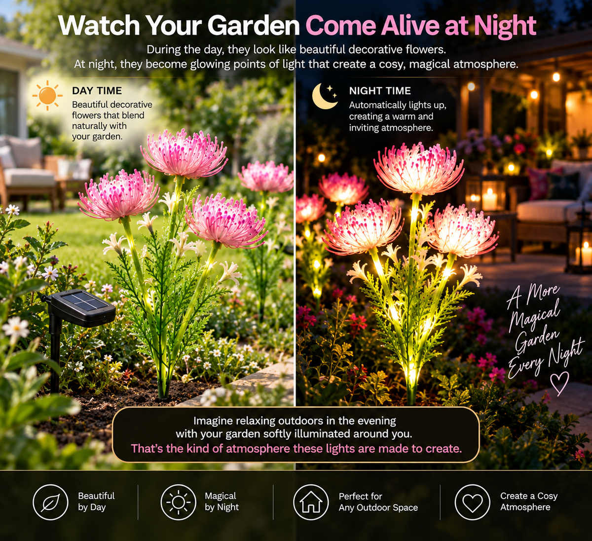 Solar Flower Garden Lights