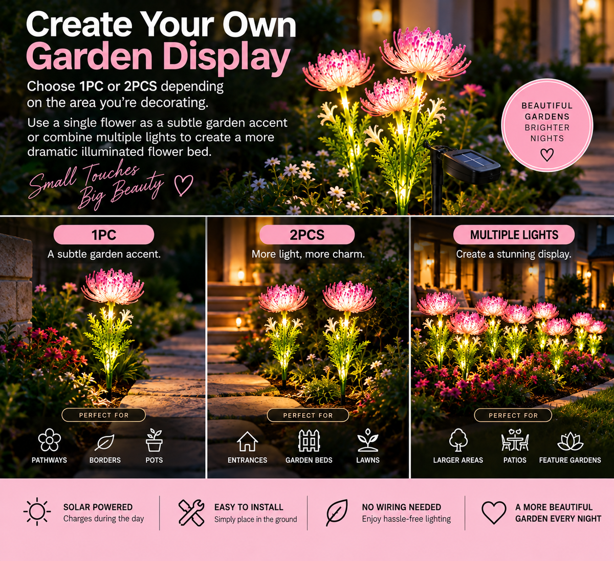 Solar Flower Garden Lights
