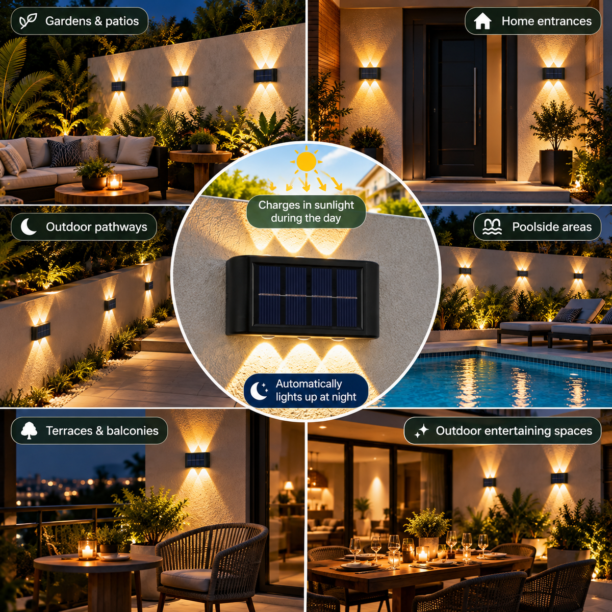 SolarGlow™ Outdoor Wall Light