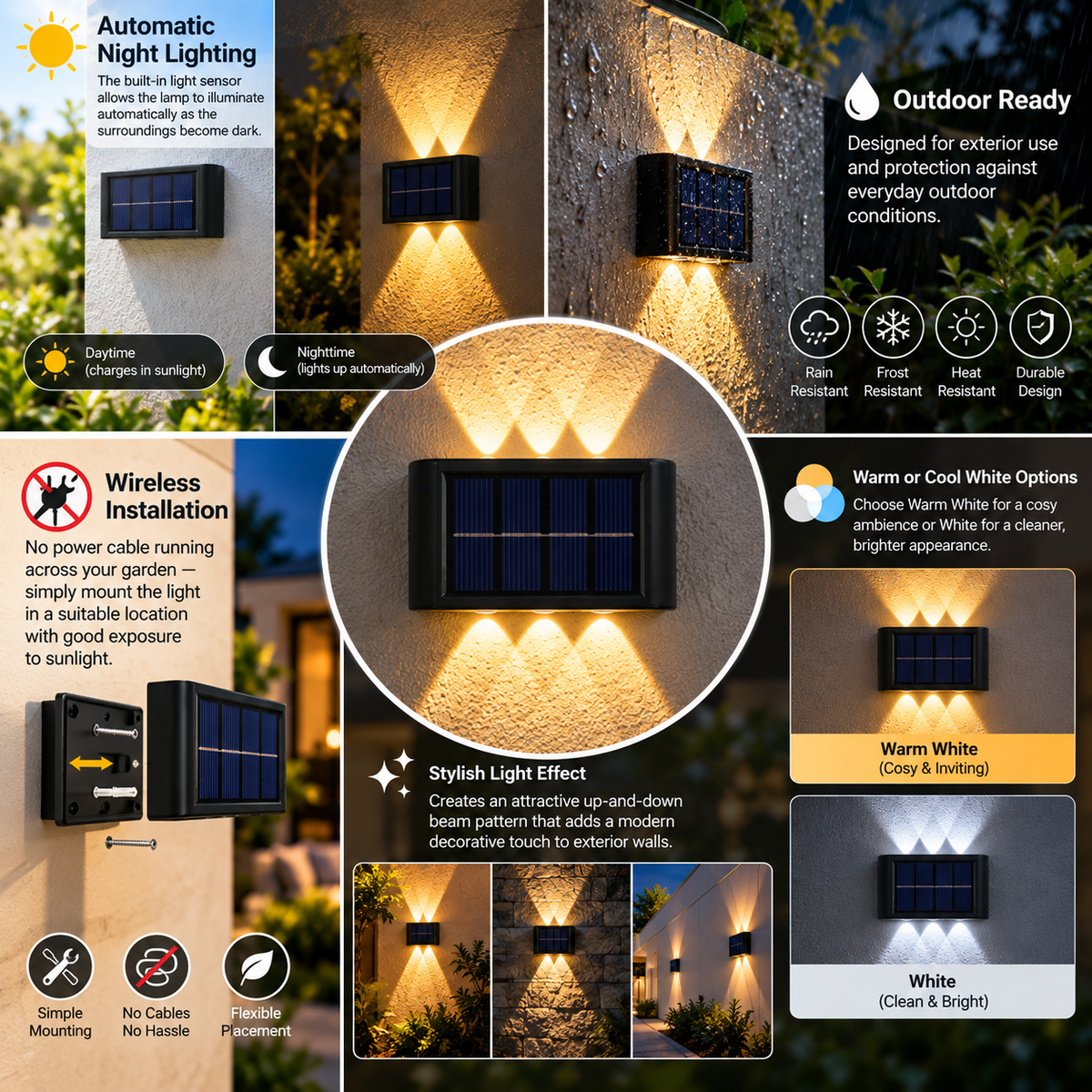 SolarGlow™ Outdoor Wall Light