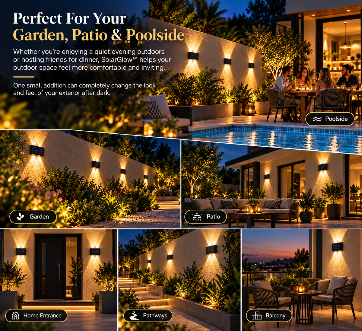SolarGlow™ Outdoor Wall Light