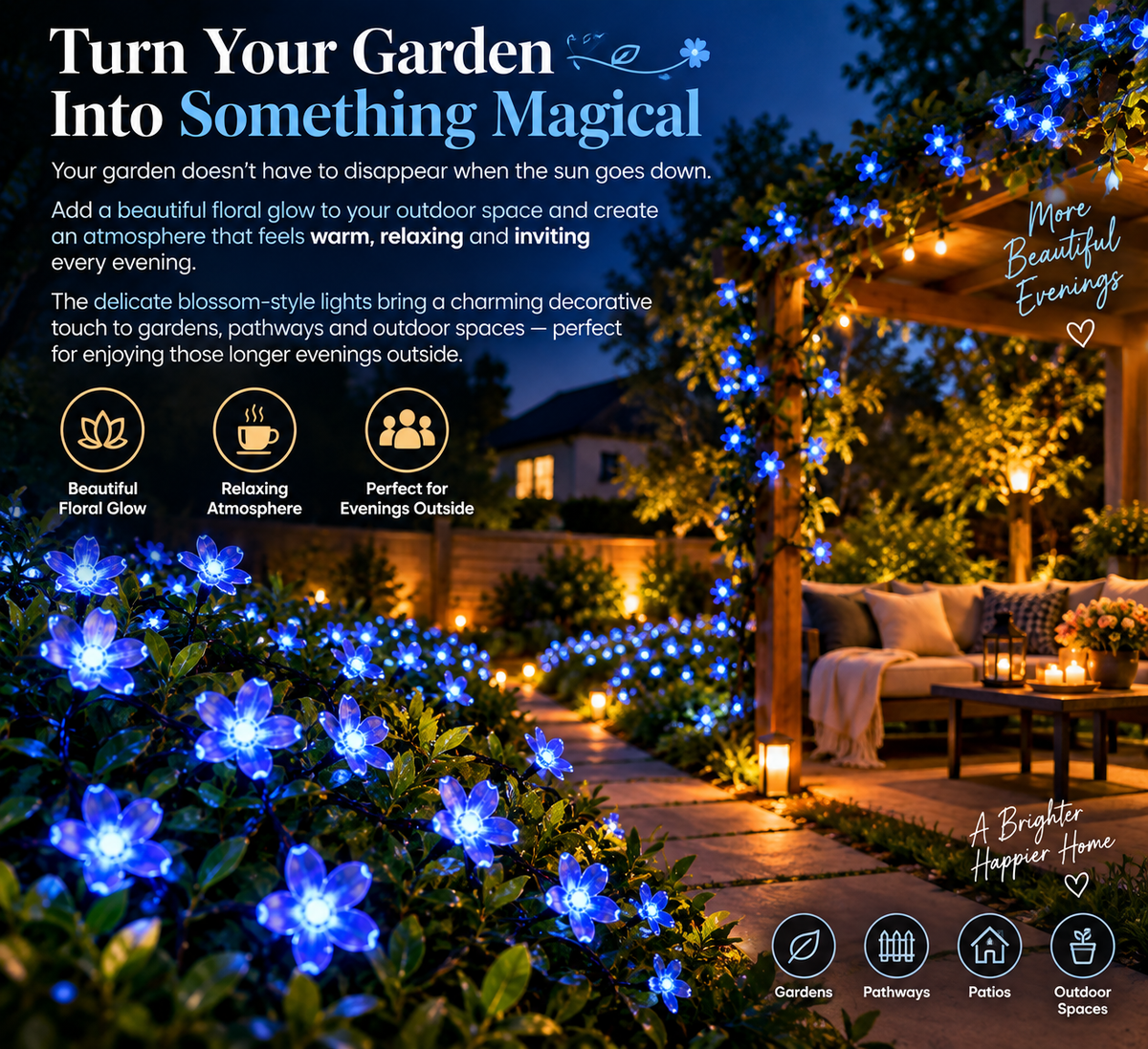 Solar Blossom™ Flower Garden Lights