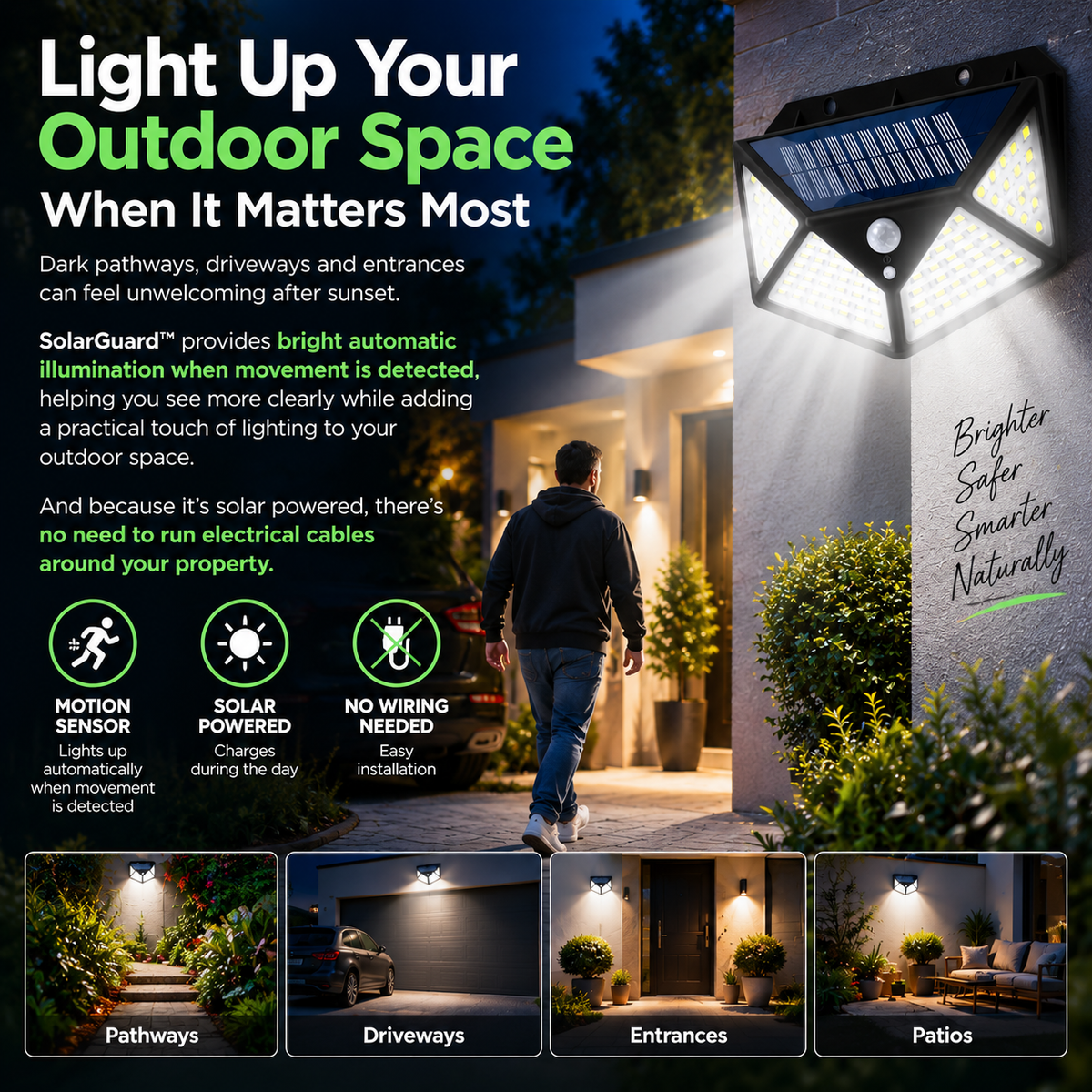 SolarGuard™ Outdoor Solar Motion Sensor Light