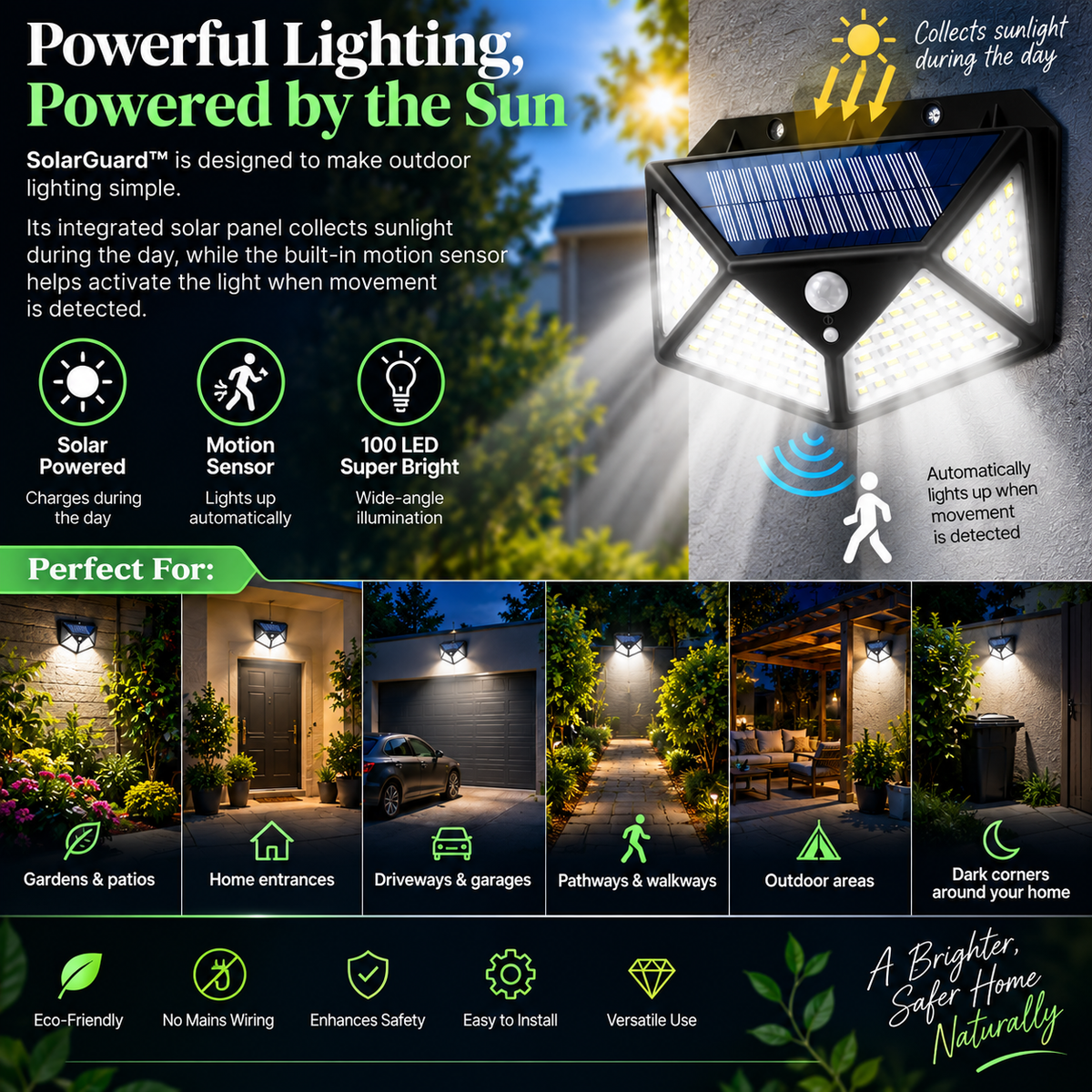 SolarGuard™ Outdoor Solar Motion Sensor Light