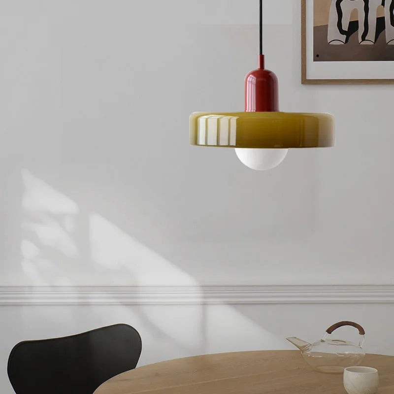 Nordic Glass Bauhaus Dining Room Chandelier Living Room Bedroom Bar Retro Coffee Shop Decoration Chandelier Lighting Fixtures