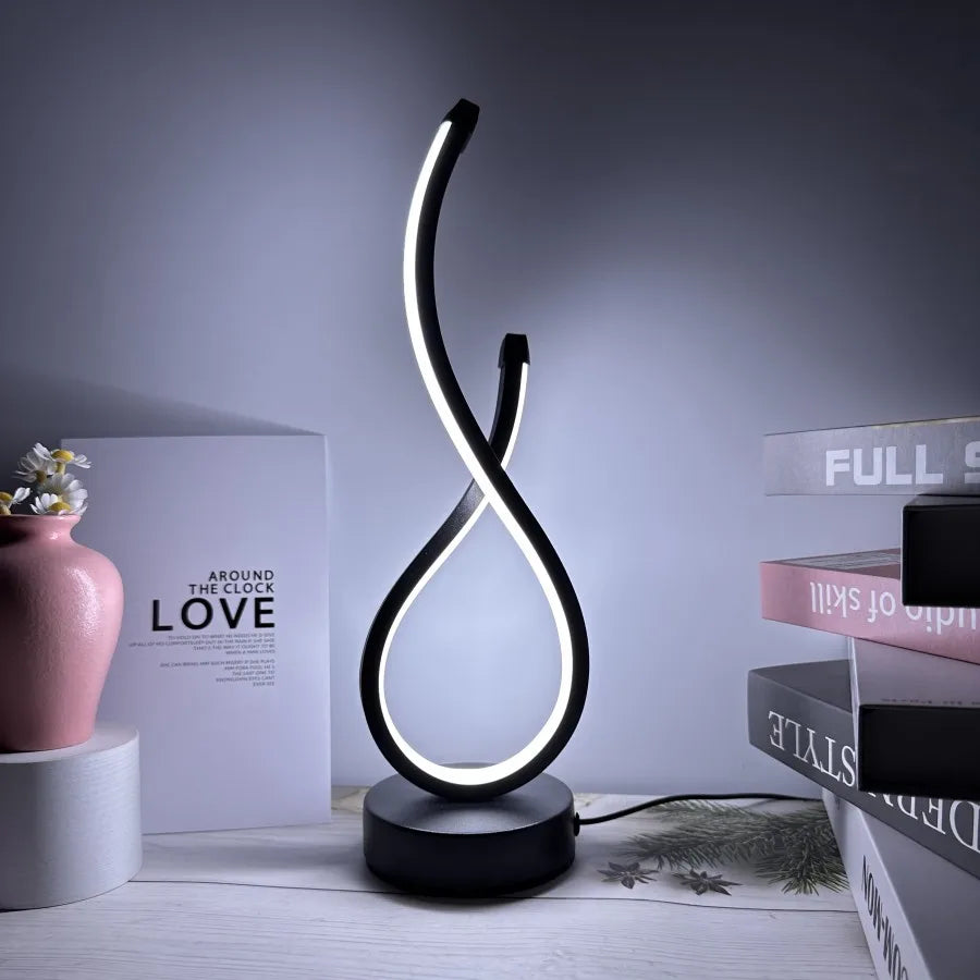 Creative LED Table Lamp Abajur Para Quarto Lampada Tavolo Led Minimalist Bedroom Decor Light Lampara Estilo Industrial  lamps