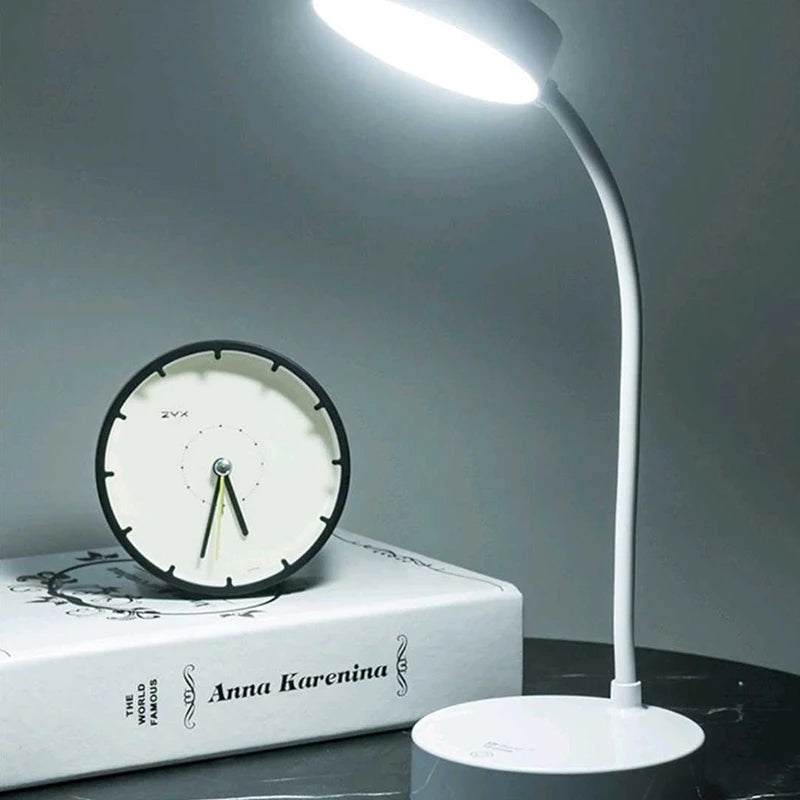 Portable LED Desk Lamp USB Plug Battery Powered Table Light Support 3 Color Stepless Dimming Eye Protection Bedroom Bedside Lamp