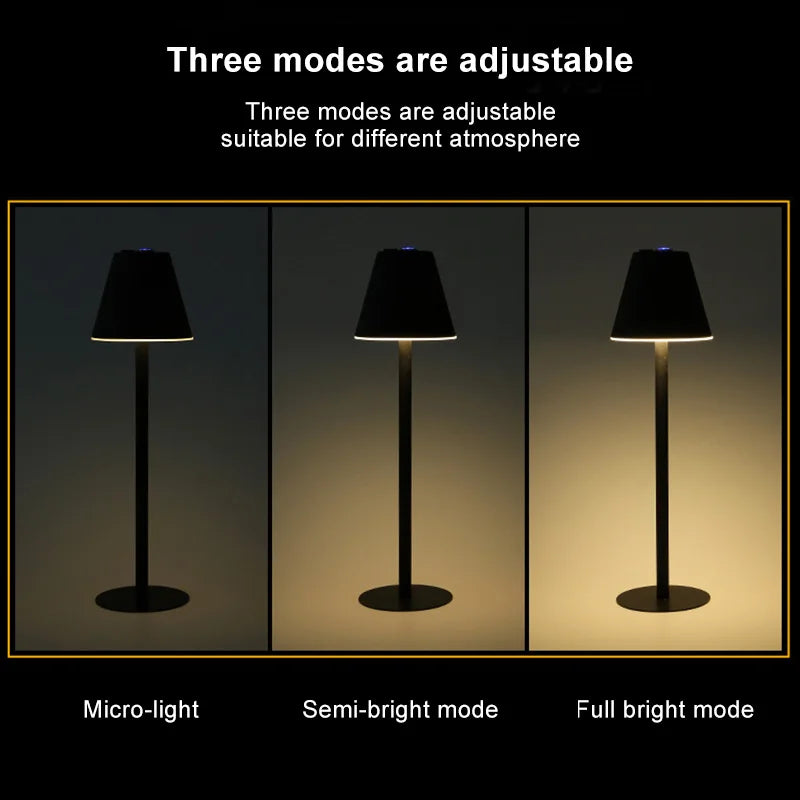 Portable Led Metal Desk Lamp Bar Retro Table Lamp With USB Rechargeable Battery Lampe Touch Dimming Eye Protection Night Lights
