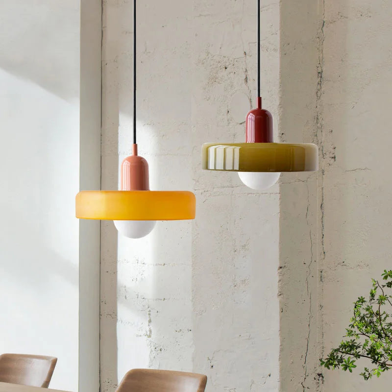 Nordic Glass Bauhaus Dining Room Chandelier Living Room Bedroom Bar Retro Coffee Shop Decoration Chandelier Lighting Fixtures