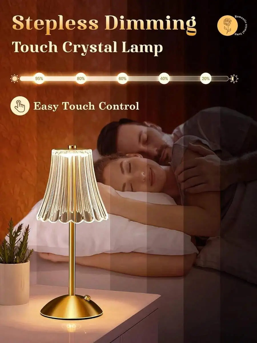 Cordless Table Lamps For Home,Table,Dining Room, Gold Rechargeable Lamps, USB Charge 12'' Tall LED Brass Portable Outdoor Indoor
