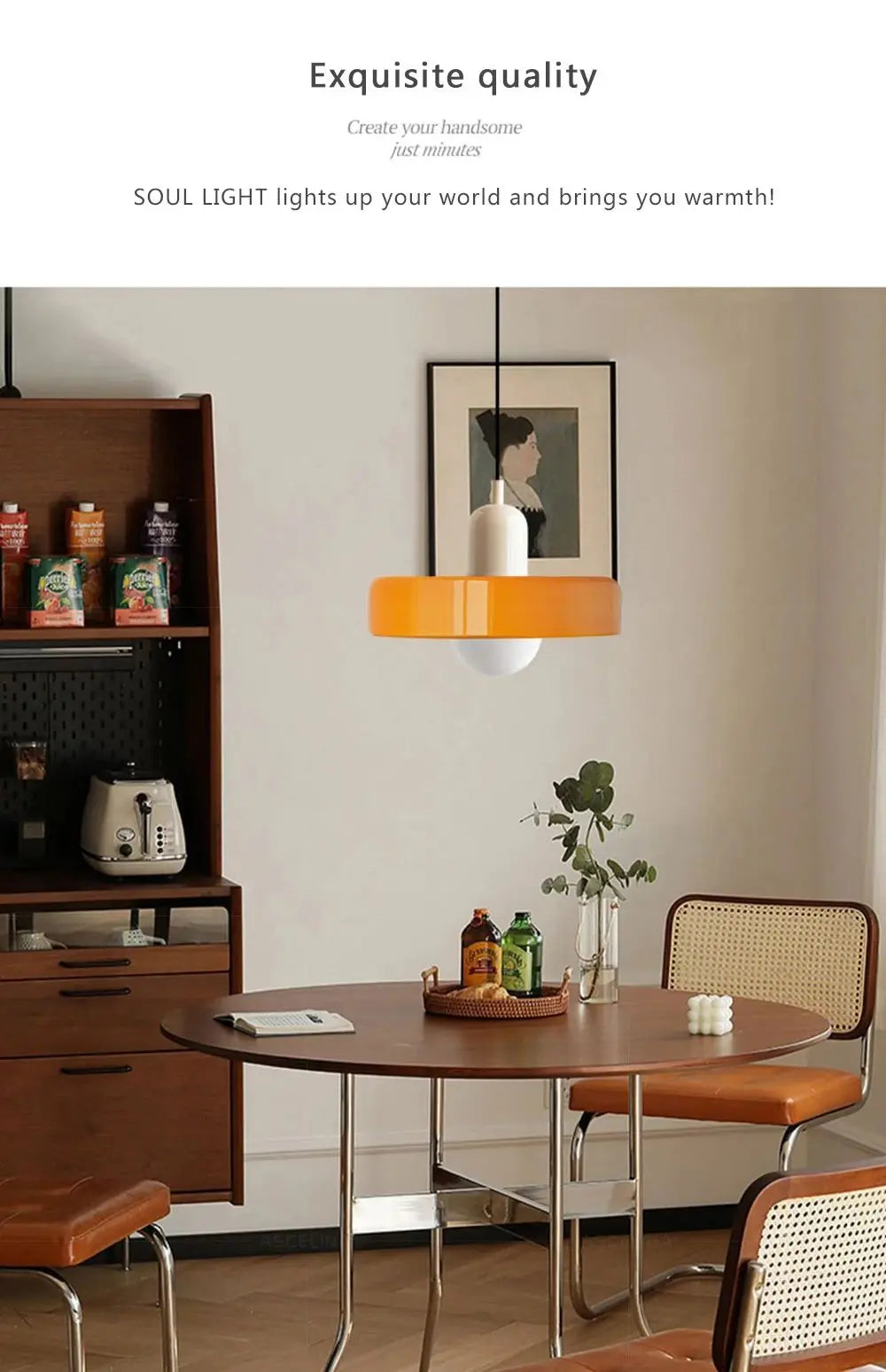 Nordic Glass Bauhaus Dining Room Chandelier Living Room Bedroom Bar Retro Coffee Shop Decoration Chandelier Lighting Fixtures
