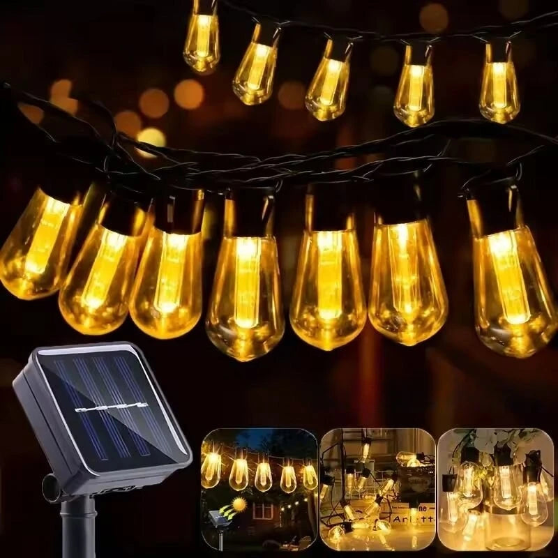 1PC Solar Bulbs String Lights,Outdoor Waterproof Garden Lamps,Garden,Terrace,Balcony,Camping,Party Retro Decoration  Fairy Lamps