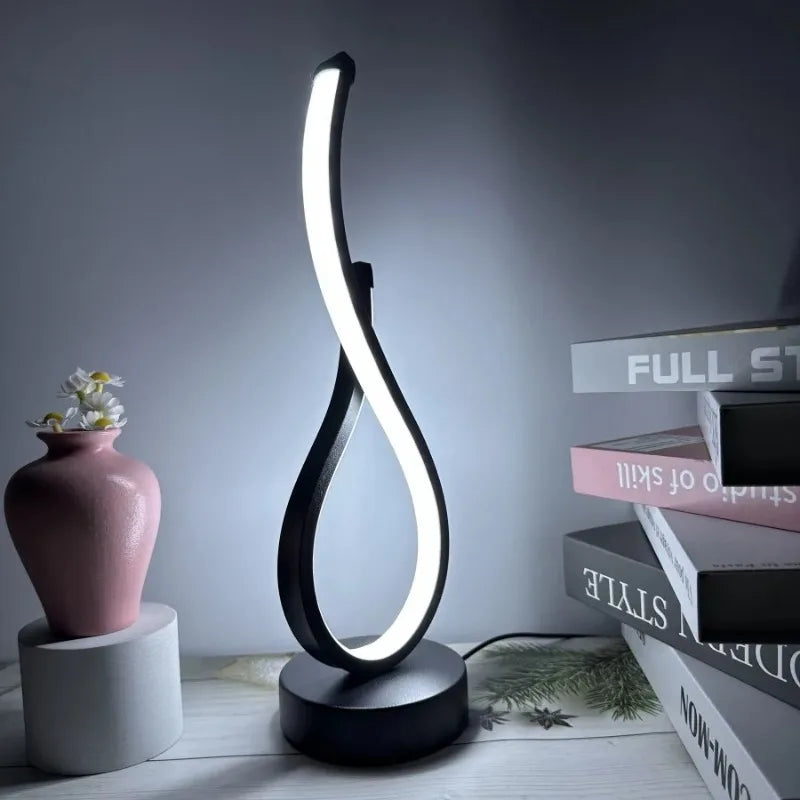 Creative LED Table Lamp Abajur Para Quarto Lampada Tavolo Led Minimalist Bedroom Decor Light Lampara Estilo Industrial  lamps