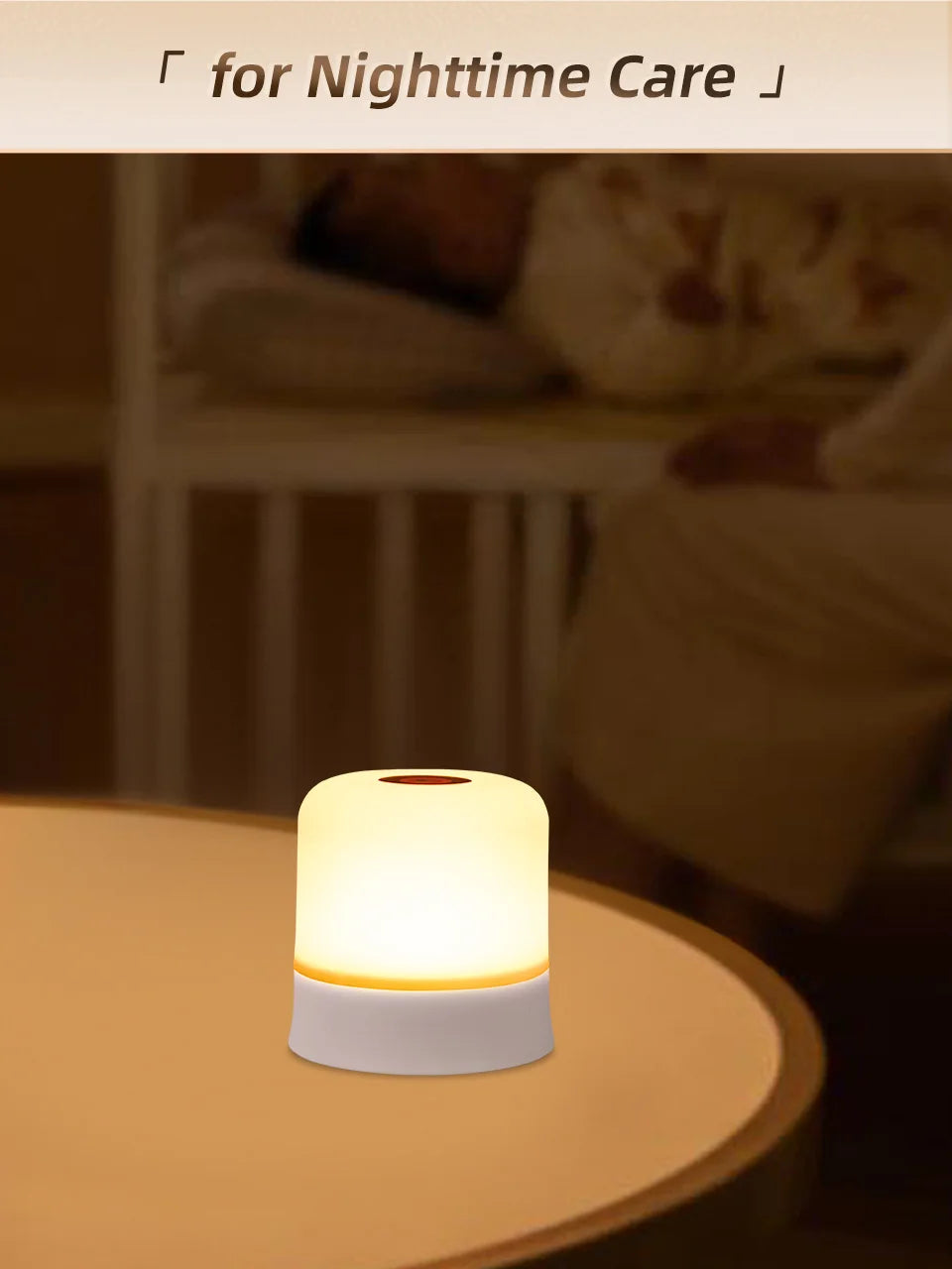 GGbingo Touch Night Light Rechargeable Remote Control Night Light RGB Dimmable Table Lamp Ambient Light for Bedroom Living Room