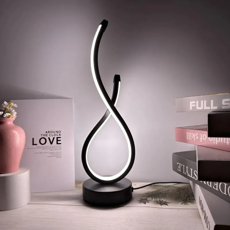 Creative LED Table Lamp Abajur Para Quarto Lampada Tavolo Led Minimalist Bedroom Decor Light Lampara Estilo Industrial  lamps