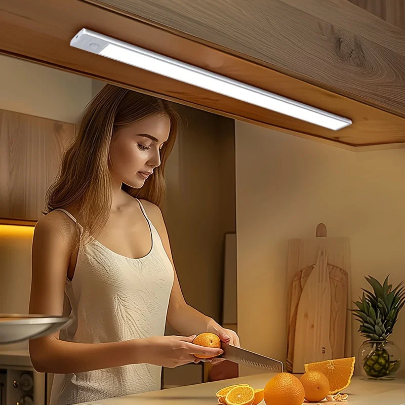 10-50cm LED Motion Sensor Light Night Wireless Lamp USB Battery Rechargeable Wall Under Cabinet For Bedroom Kitchen Lighting