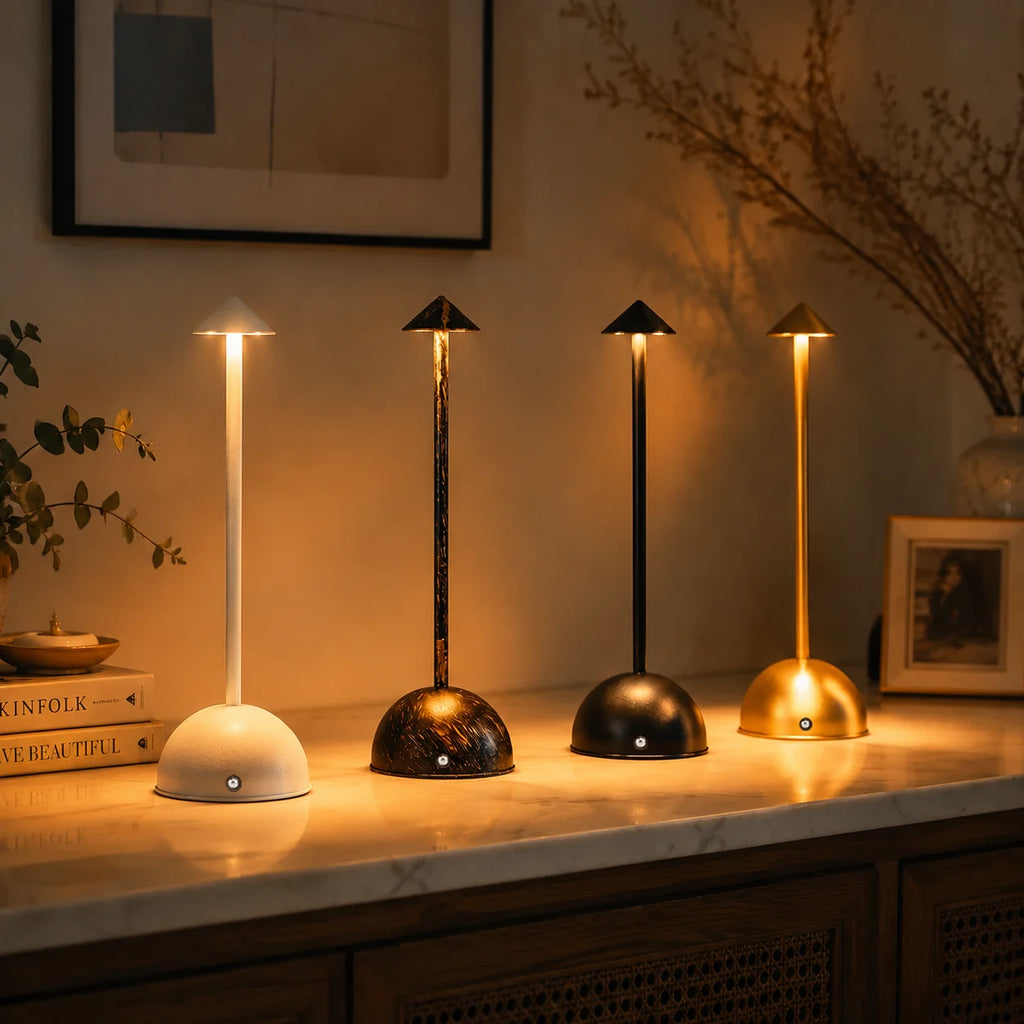 Portable Rechargeable Table Lamp LED, Wireless Touch Control , Dimmable Bedside , USB Charging Ambient Lamp for Home Cafe Bar