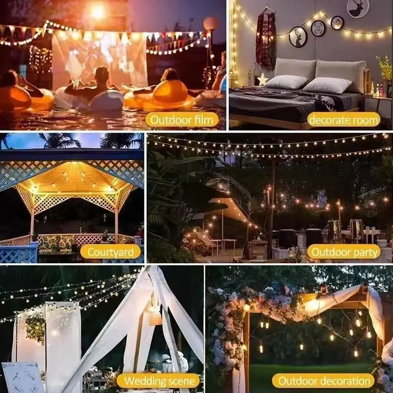 1PC Solar Bulbs String Lights,Outdoor Waterproof Garden Lamps,Garden,Terrace,Balcony,Camping,Party Retro Decoration  Fairy Lamps