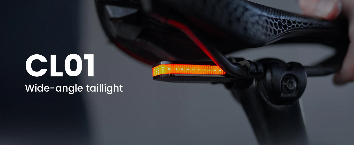 RAVEMEN CL01 Bike Light Bicycle LED Taillight Lamp USB Rechargeable Auto On-off Brake Sensor Streamlined Design Side Visibility