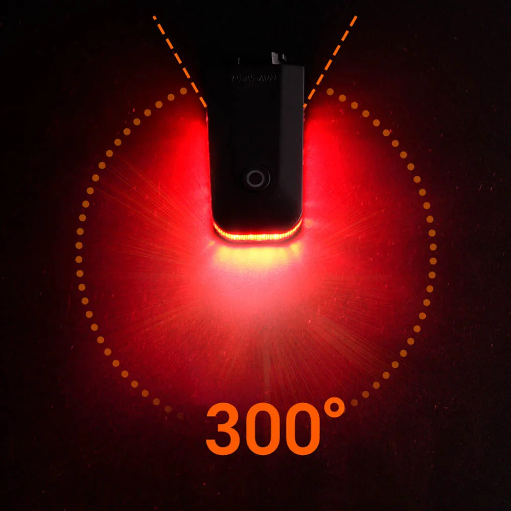 RAVEMEN CL01 Bike Light Bicycle LED Taillight Lamp USB Rechargeable Auto On-off Brake Sensor Streamlined Design Side Visibility