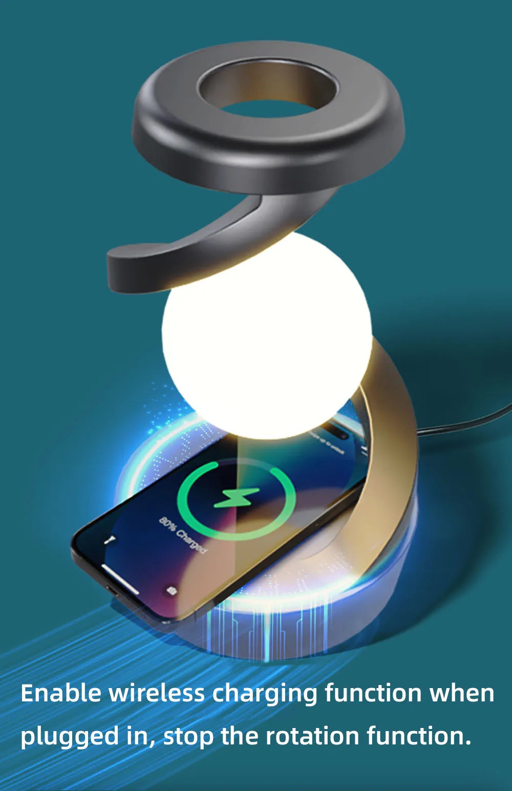RGB Touch Atmosphere Lamp Wireless Charging Night Light Creative Table Lamp for Bar Hotel Gaming Room Bedroom Decorative Lamp