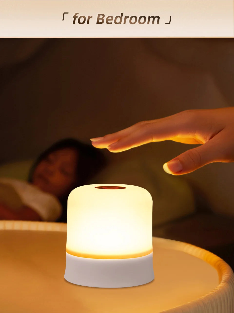 GGbingo Touch Night Light Rechargeable Remote Control Night Light RGB Dimmable Table Lamp Ambient Light for Bedroom Living Room