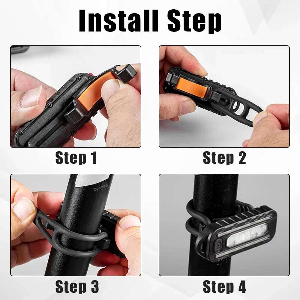 USB Recharge LED Flashlight Work Light Keychain Flashlight for Shoulder Clip Lights Warning Flashing Light Outdoor Lamp