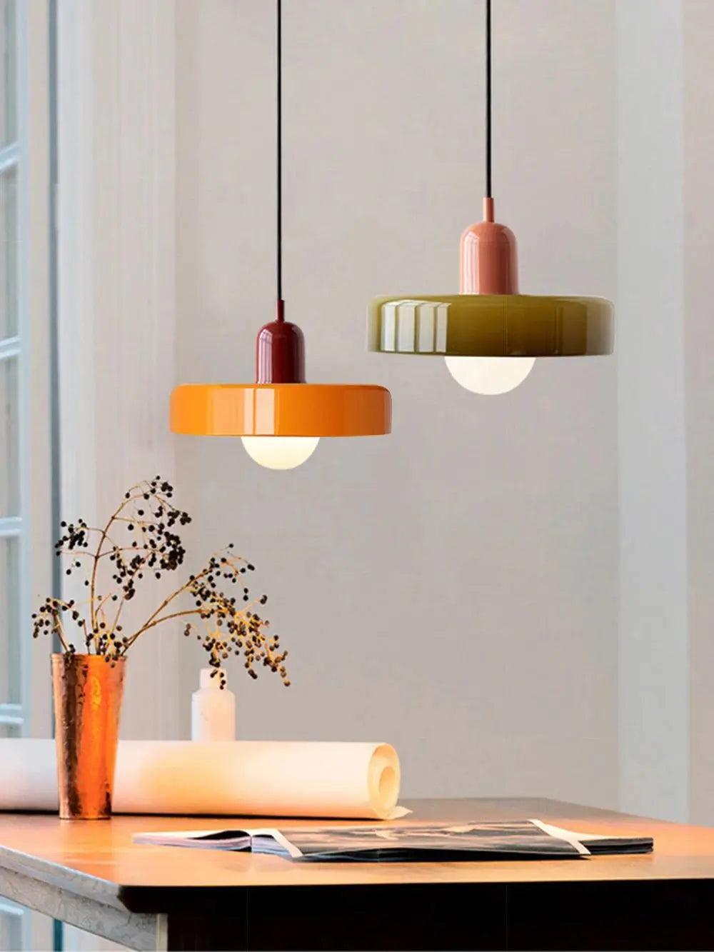 Nordic Glass Bauhaus Dining Room Chandelier Living Room Bedroom Bar Retro Coffee Shop Decoration Chandelier Lighting Fixtures
