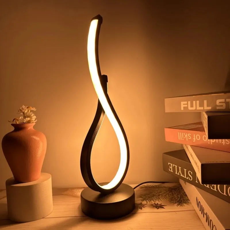 Creative LED Table Lamp Abajur Para Quarto Lampada Tavolo Led Minimalist Bedroom Decor Light Lampara Estilo Industrial  lamps