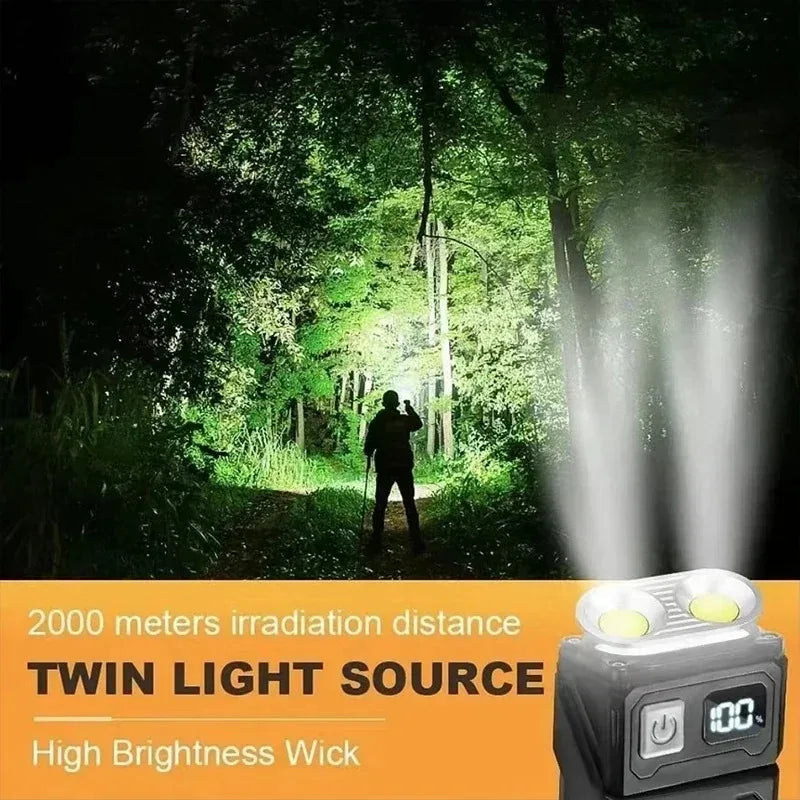 Tactical Portable Work Light EDC Flashlight Tool Mini LED Flashlight Outdoor Camping Hiking Tool MOLLE Flash Light Rechargeable