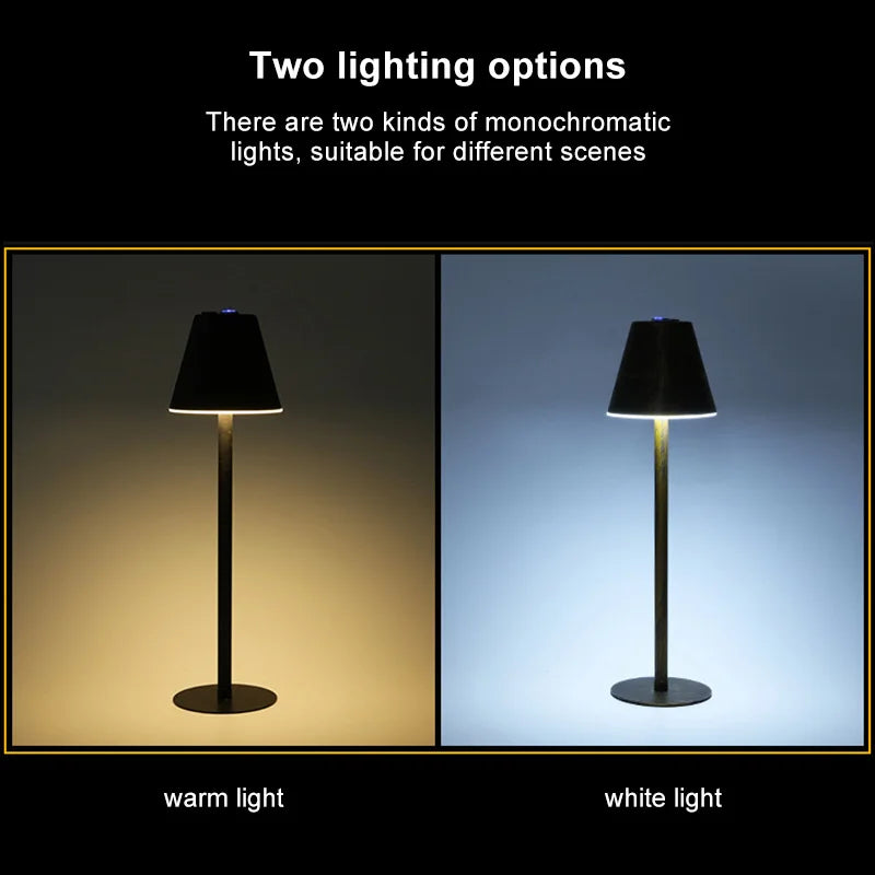 Portable Led Metal Desk Lamp Bar Retro Table Lamp With USB Rechargeable Battery Lampe Touch Dimming Eye Protection Night Lights