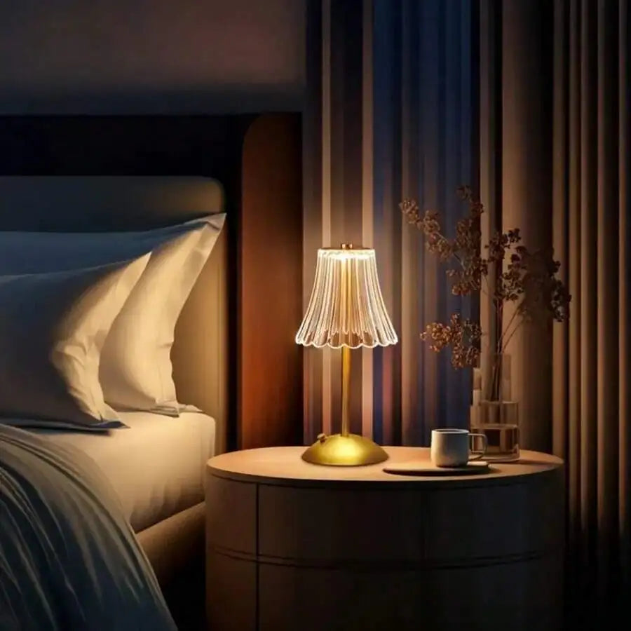 Cordless Table Lamps For Home,Table,Dining Room, Gold Rechargeable Lamps, USB Charge 12'' Tall LED Brass Portable Outdoor Indoor