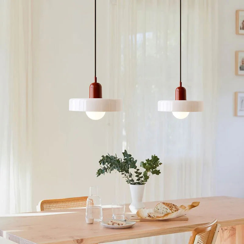 Nordic Glass Bauhaus Dining Room Chandelier Living Room Bedroom Bar Retro Coffee Shop Decoration Chandelier Lighting Fixtures