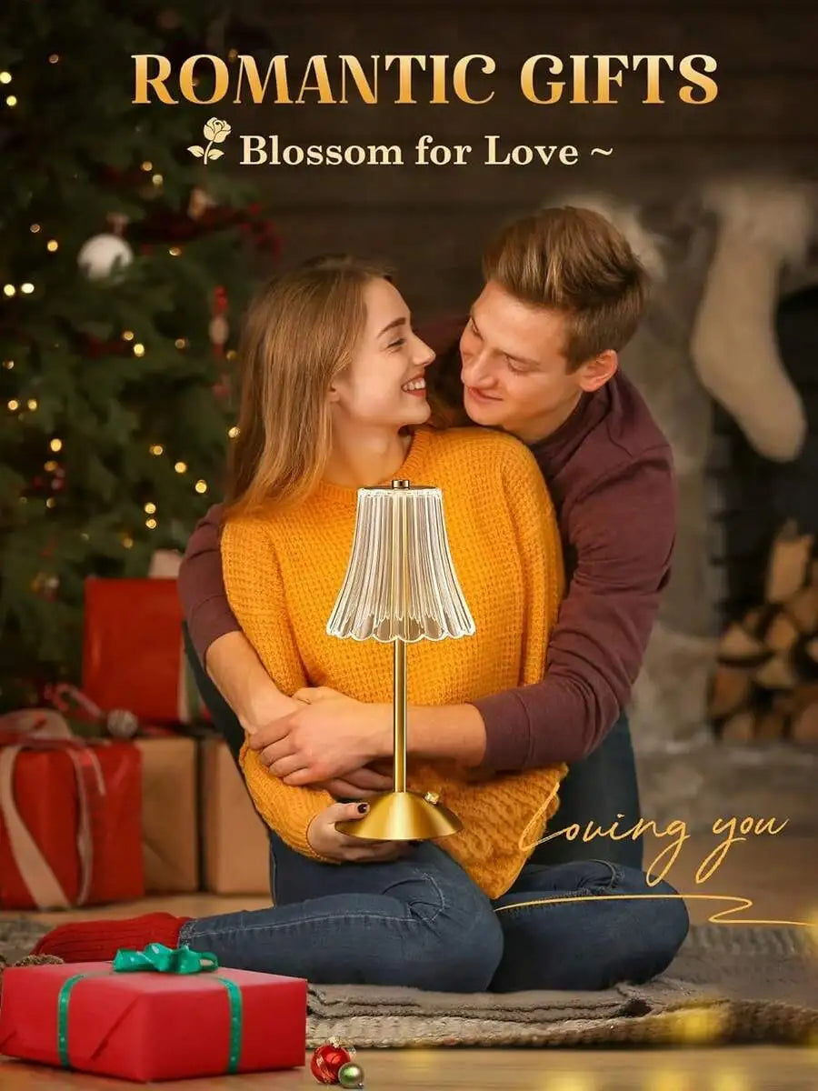 Cordless Table Lamps For Home,Table,Dining Room, Gold Rechargeable Lamps, USB Charge 12'' Tall LED Brass Portable Outdoor Indoor