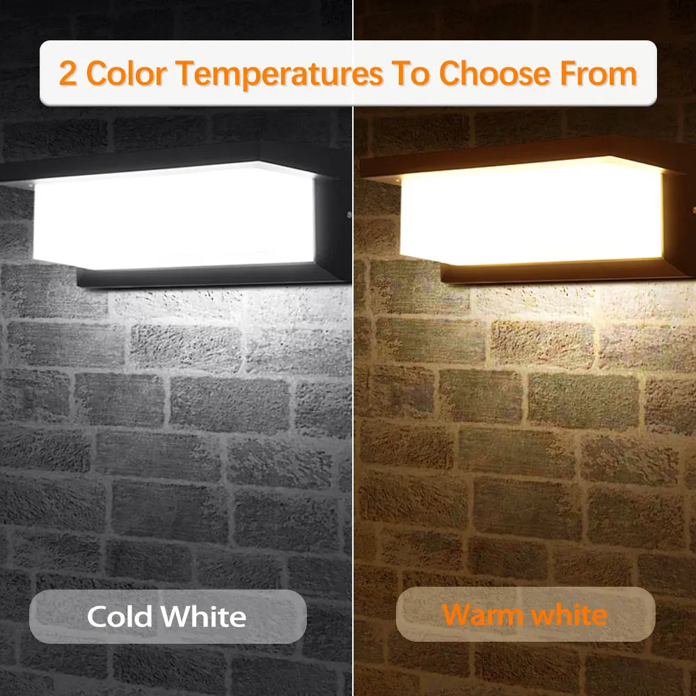 LED Vintage Rectangle Wall Lamp Indoor Outdoor Decorative Lighting for Porch Living Room Bedroom Court Balcony Home Decor