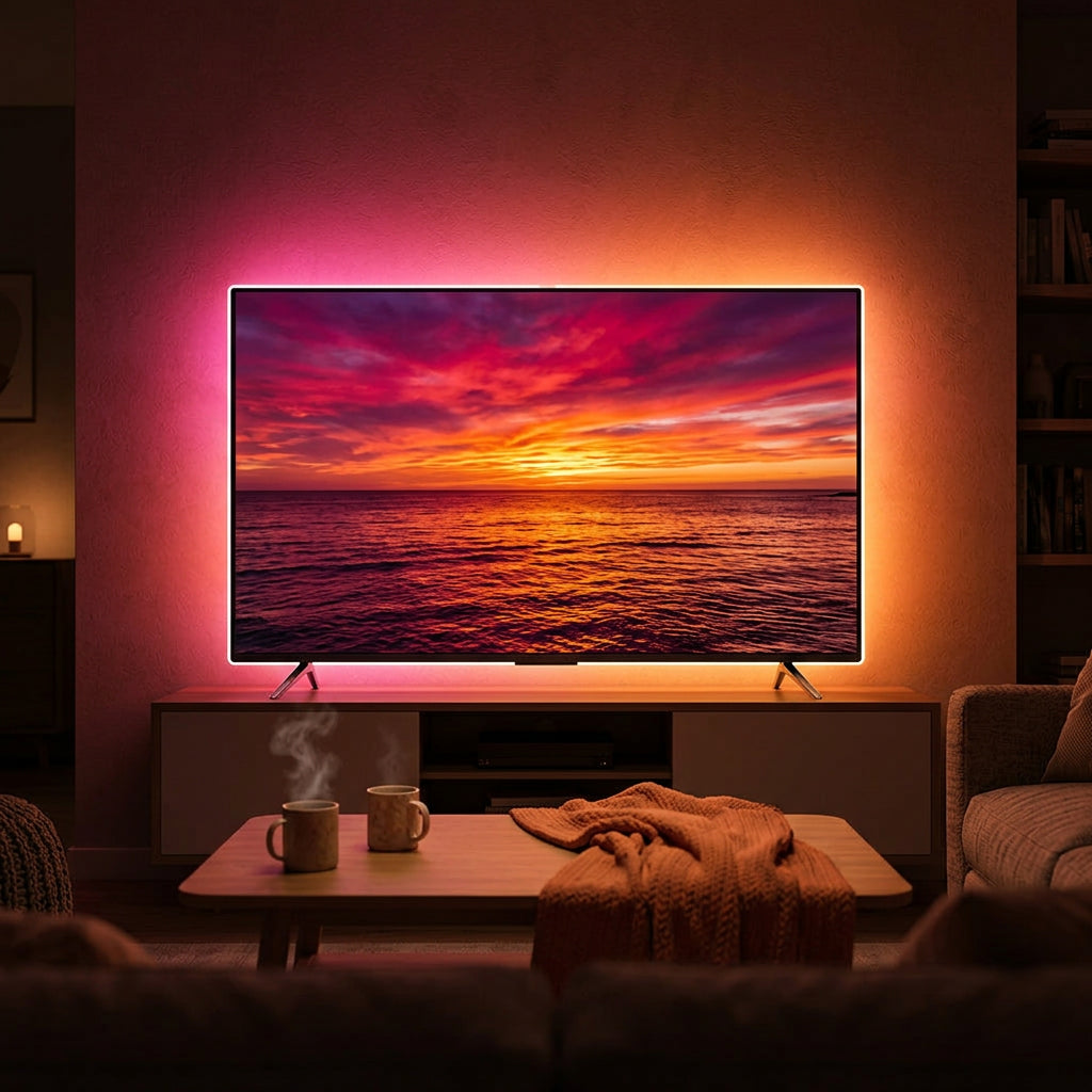 Room glow syncing with the TV scene